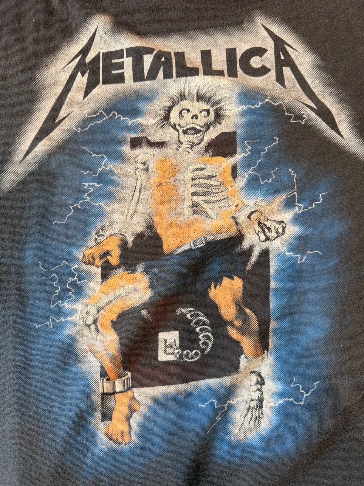 Metallica Ride the Lightning Vintage Tee Shirt – XL – Giant Glow in the Dark