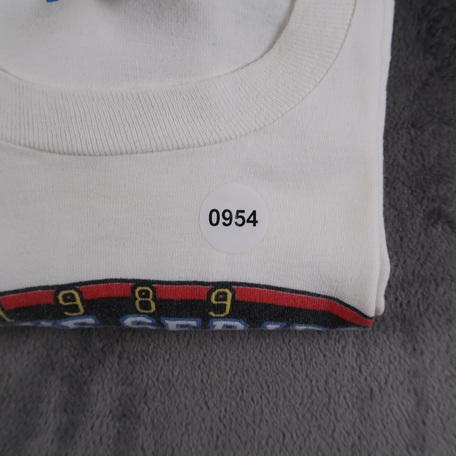VTG 80s 1989 MLB World Series Battle of the Bay Quake Series White T-Shirt M