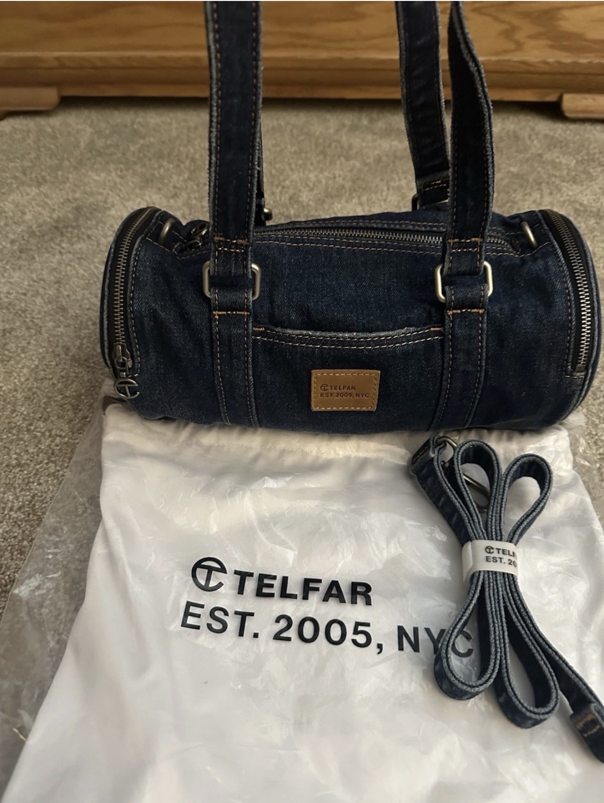 Telfar Medium Denim Duffel