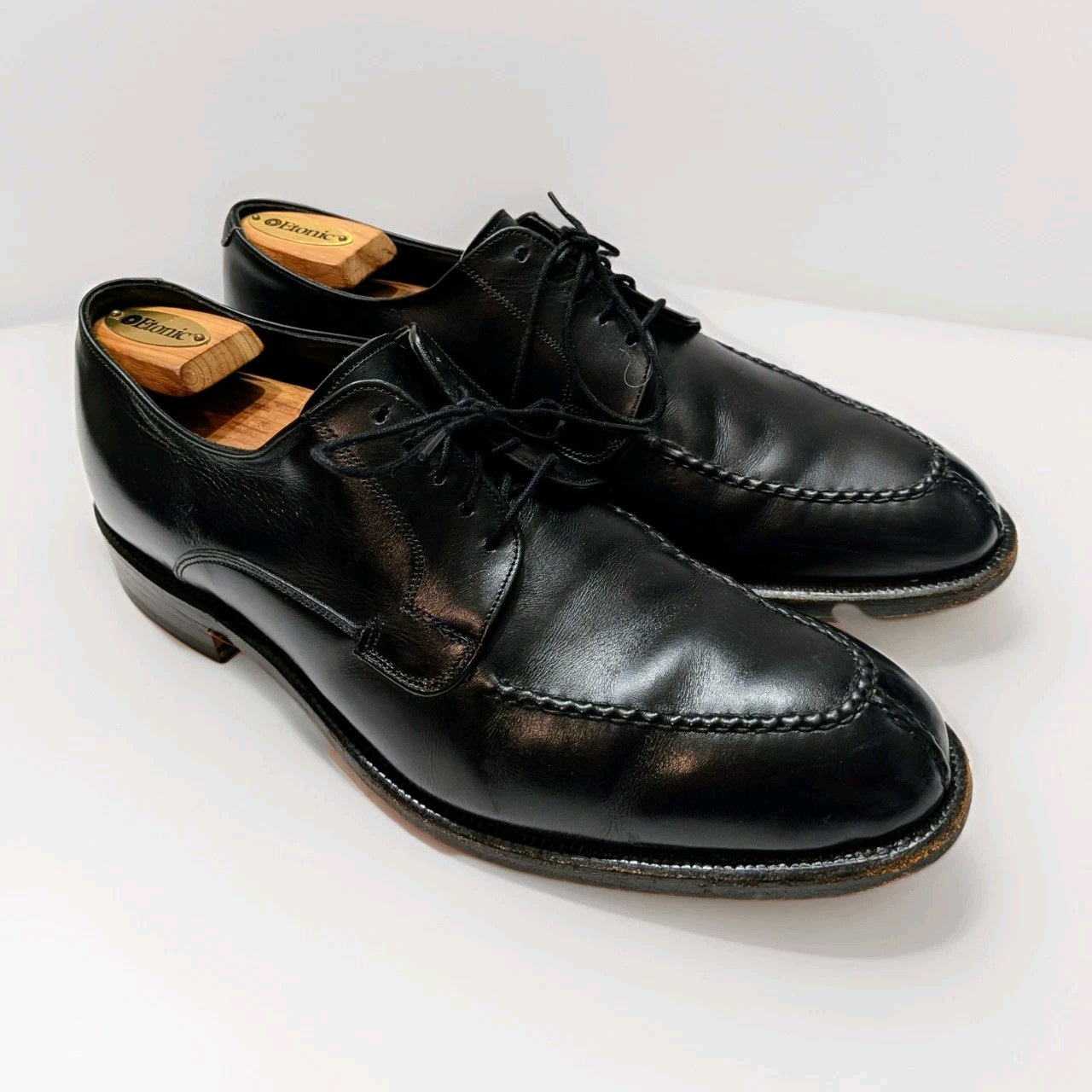 Johnston & Murphy Crown Aristocraft Mens Black Split Toe Oxfords 9 D/B