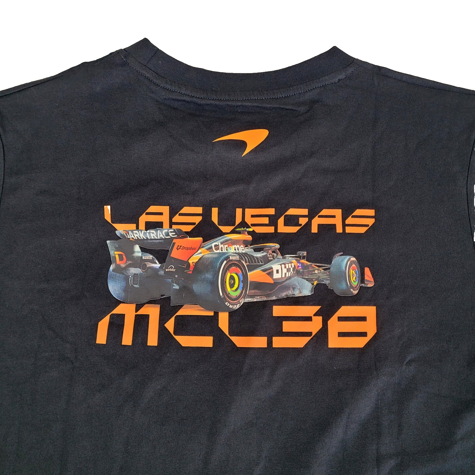 NWOT McLaren F1 MCL38 Las Vegas 2025 Grand Prix Black T-Shirt Medium