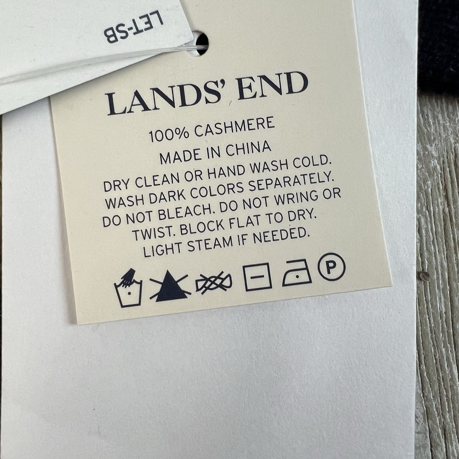 Lands End Navy Blue 100% Cashmere Skinny Scar 64×5-inches New