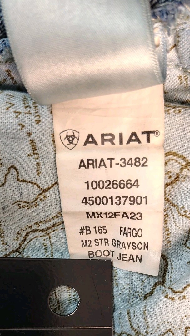 Ariat M2 Traditional Relaxed Boot Cut Denim Jeans Mens 30×36 Western Work