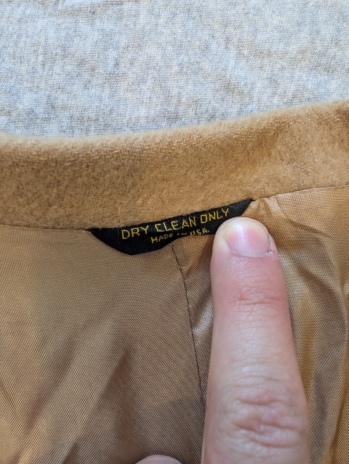 VTG Beige 100% Camel Hair Sportcoat Jacket MITUSA Measurements In Description
