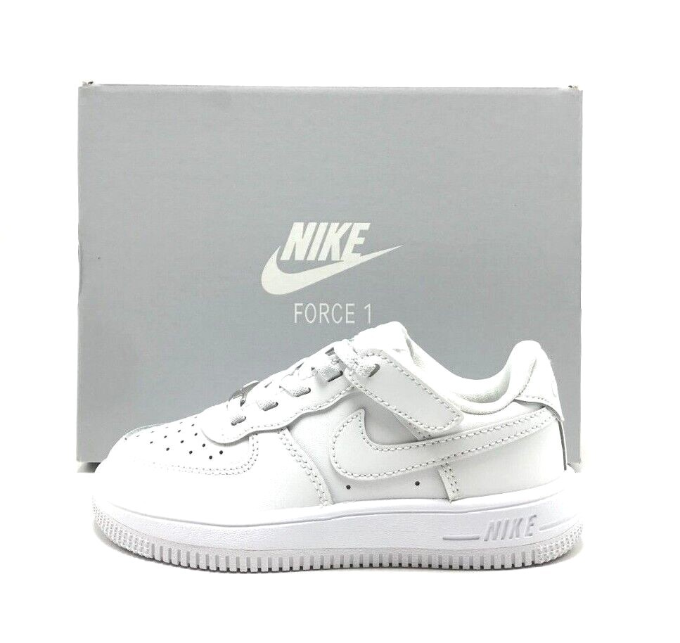 *NEW* Pre-School Kids Nike Air Force 1 Low Easy-on (PS) White/White (FN0237 111)
