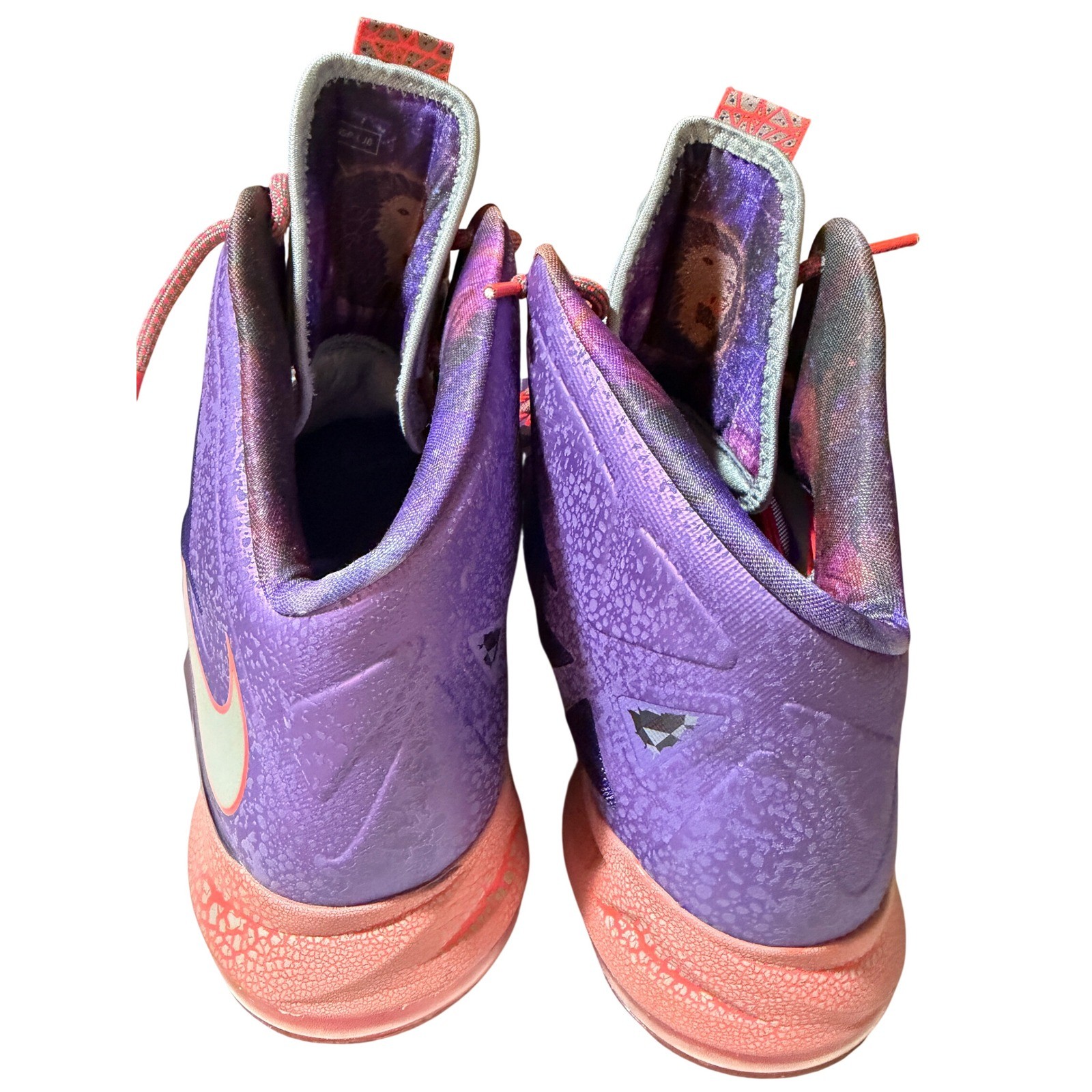 Nike LeBron X All-Star Area 72 Laser Purple Total Crimson 583108-500 Mens 12