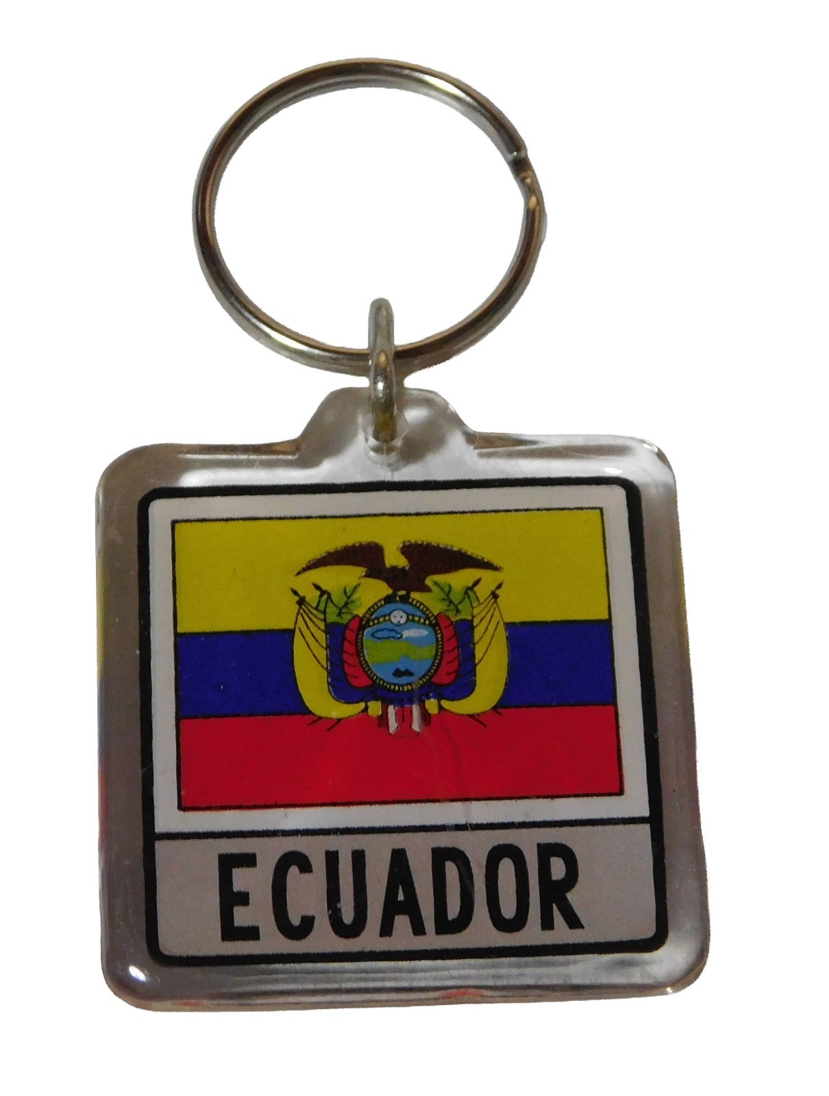 Ecuador Country Flag Acrylic Double Sided Keychain Key Chain KF-073