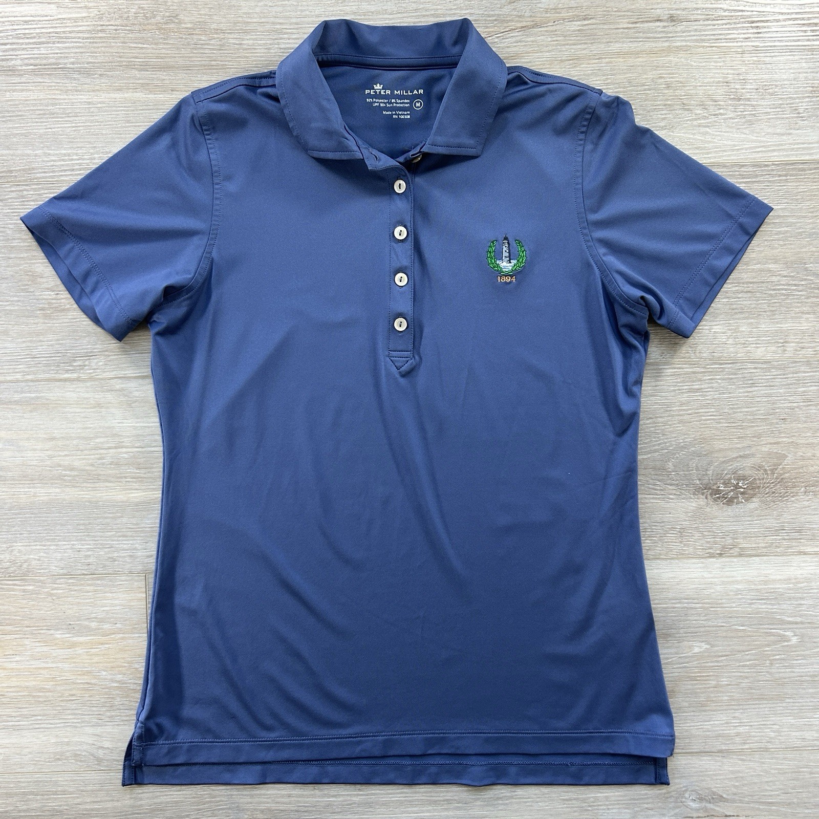 Peter Millar Womens Med Cohasset Golf Club Massachusetts Short Sleeve Polo Shirt