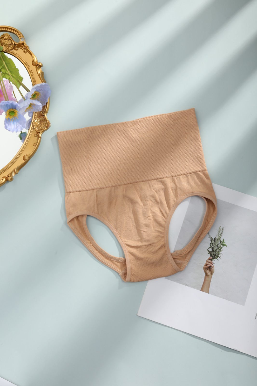 High Waist Butt Lifter Shapewear Tummy Control Open Hip Shaper Shorts