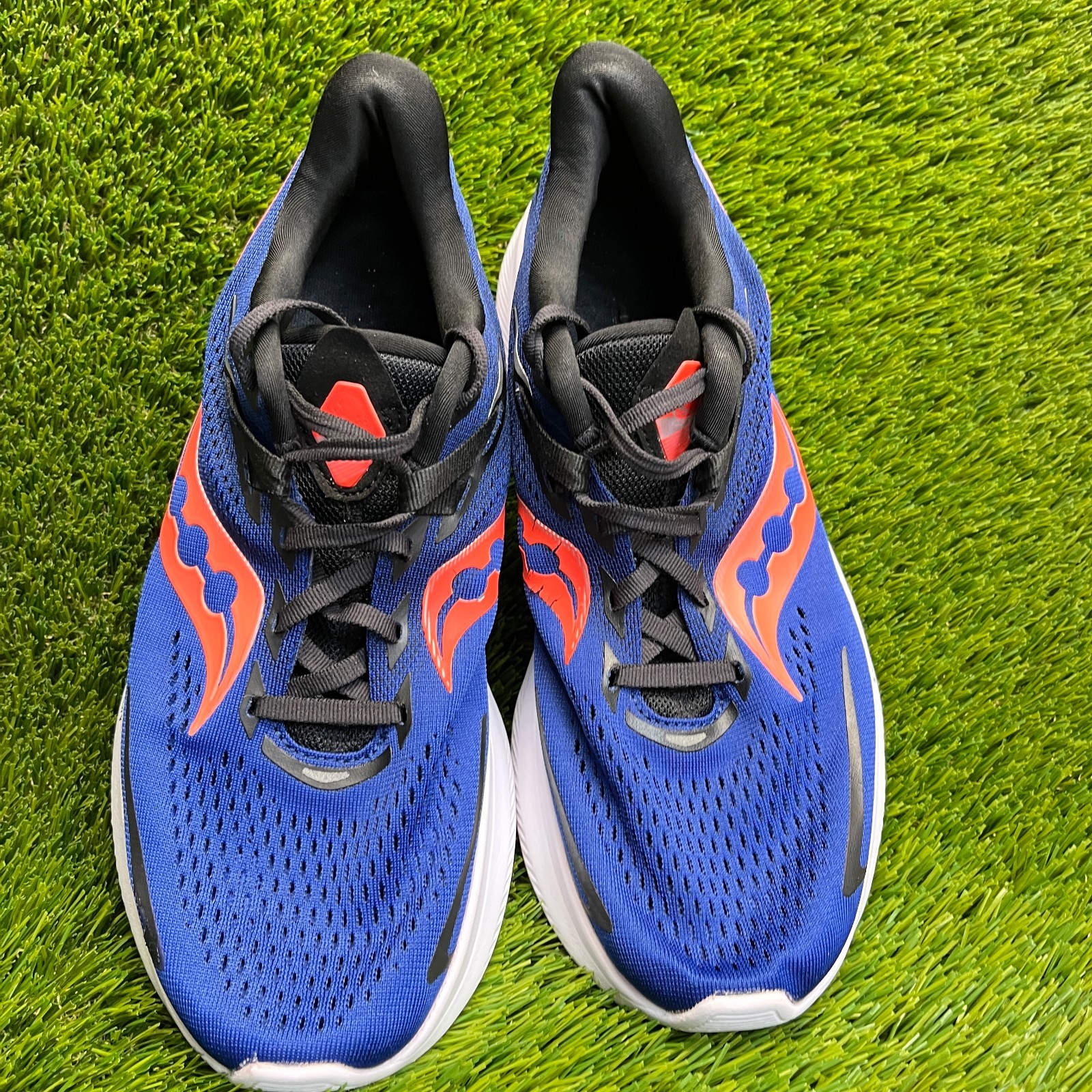 Saucony Ride 15 Mens Size 9.5 Blue White Pink Athletic Running Shoes Sneakers
