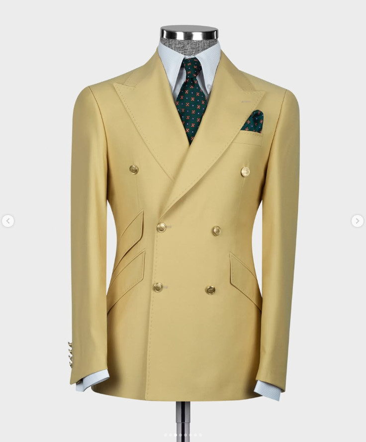 Double Breasted Men’s Suit Formal Groom Business Jacket Tuxedo Party Prom Blazer
