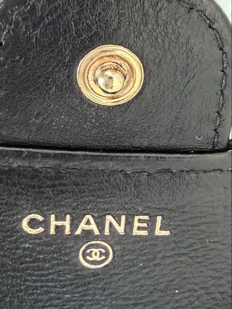 CHANEL Wallet Matelass Compact Wallet Gold Hardware