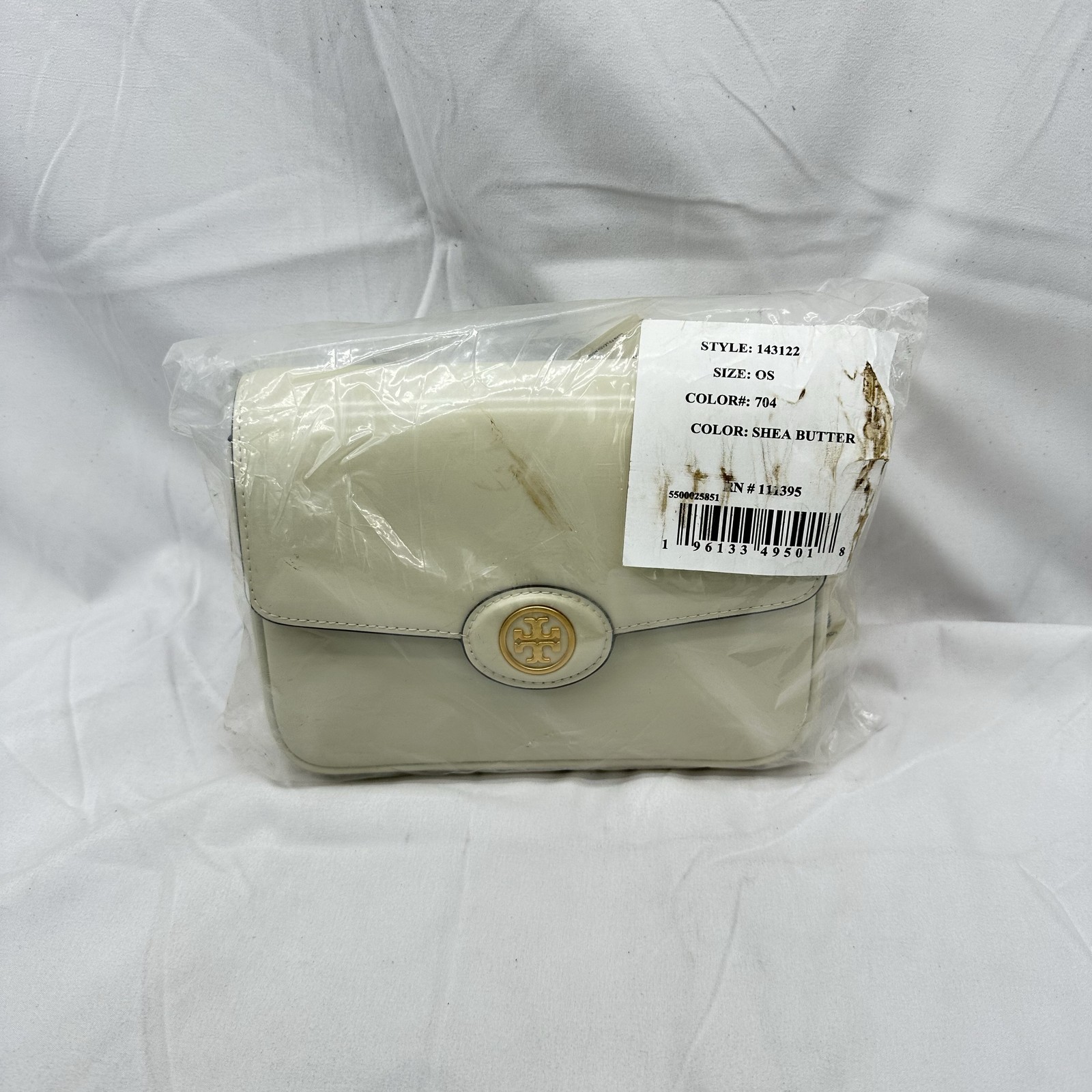 Tory Burch Womens Robinson Spazzolato Shoulder Bag Leather Shea Butter