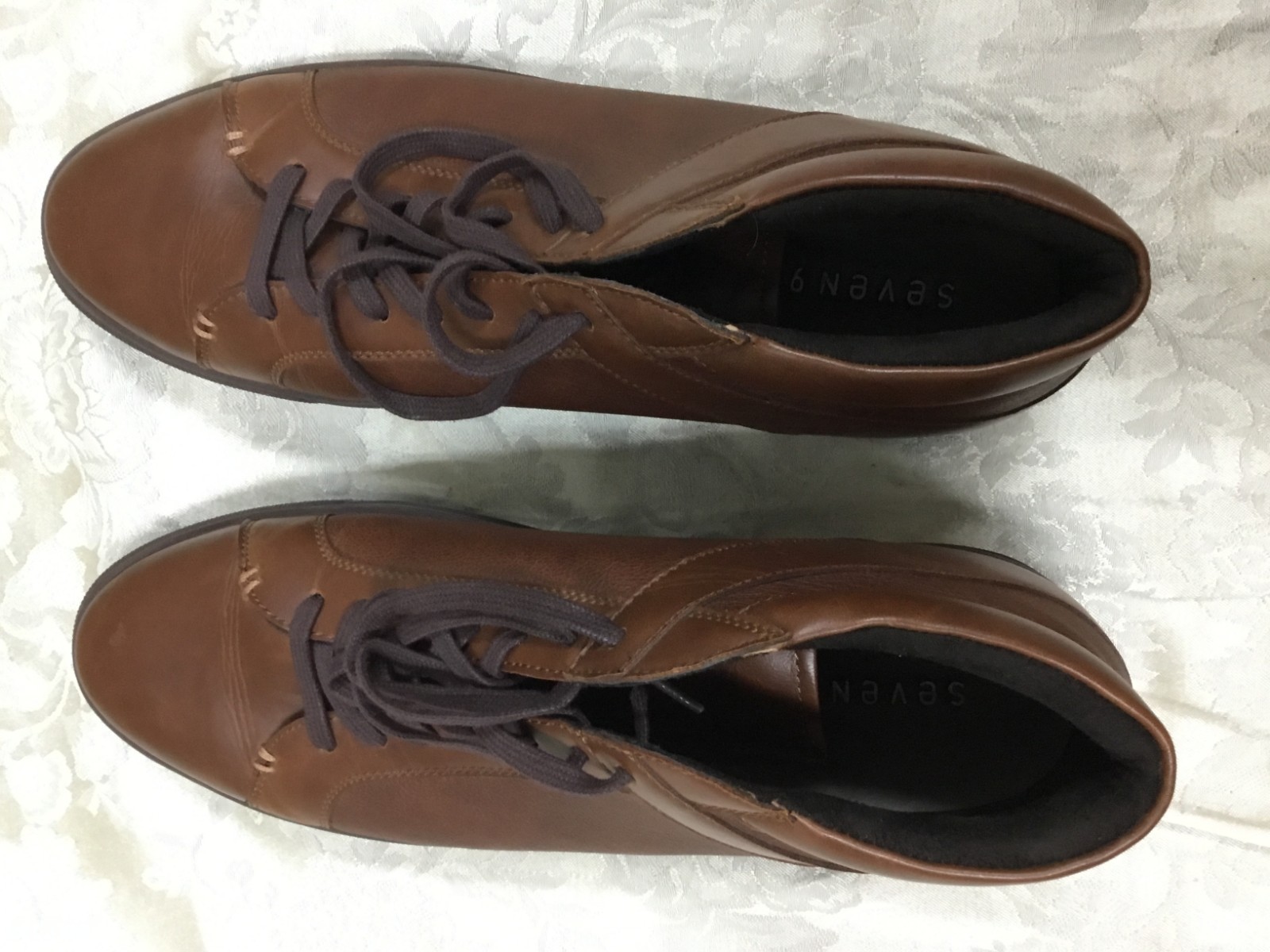 brown mid-top shoe 12 casuel work school lace oxford chukka boot sneaker comfort