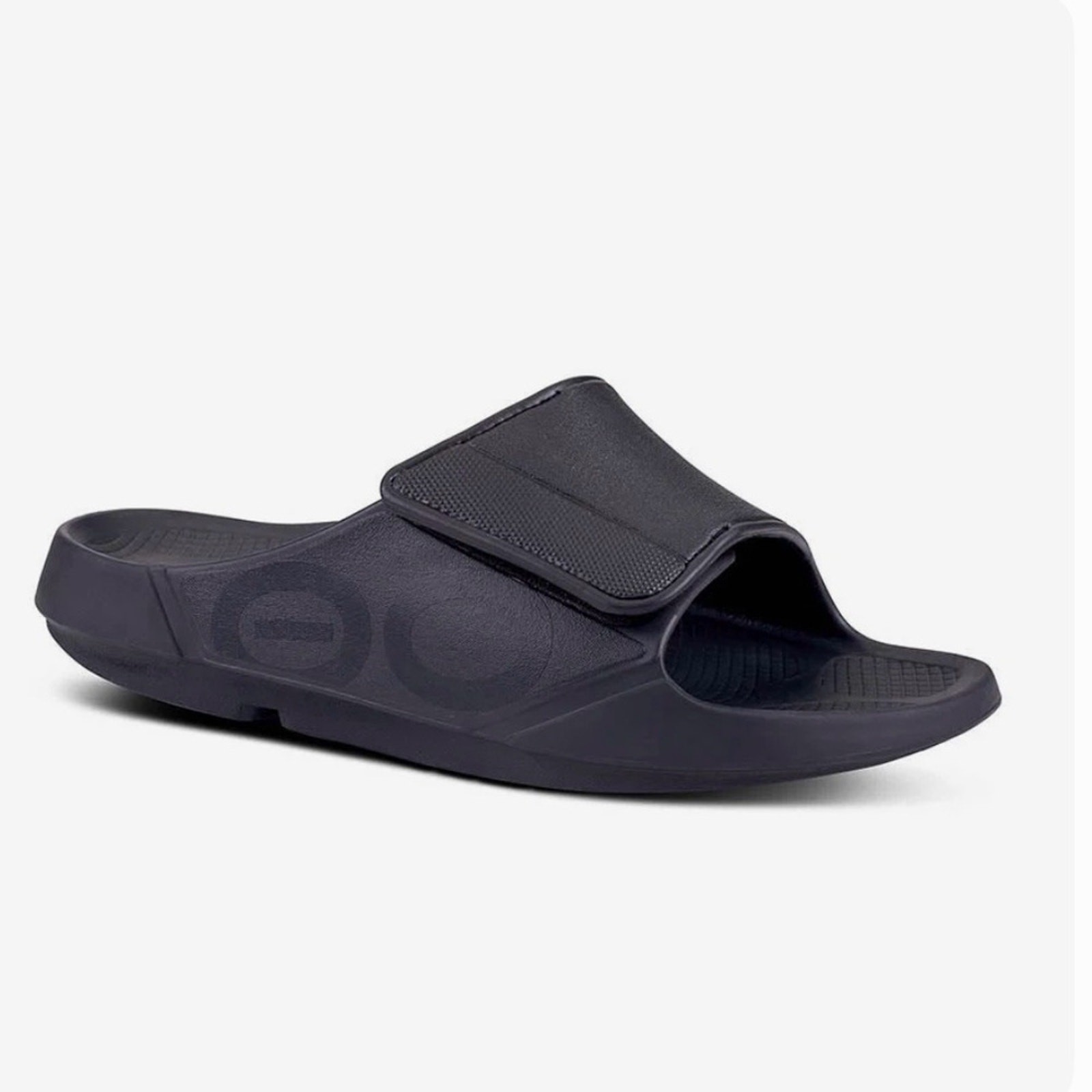 OOFOS OOahh Sport Flex Unisex Matt Black Recovery Slides Size: M: 5 W: 7 NWOT