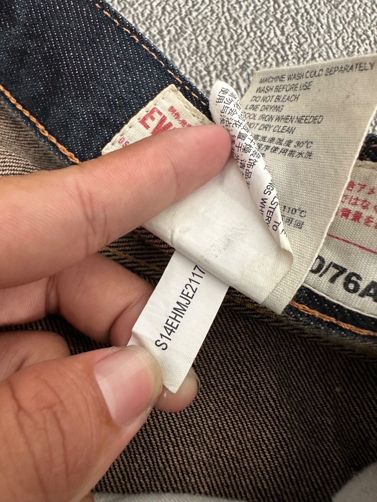 EVISU NO 3 LOT 2017 WHITE DAICOCK SELVEDGE DENIM