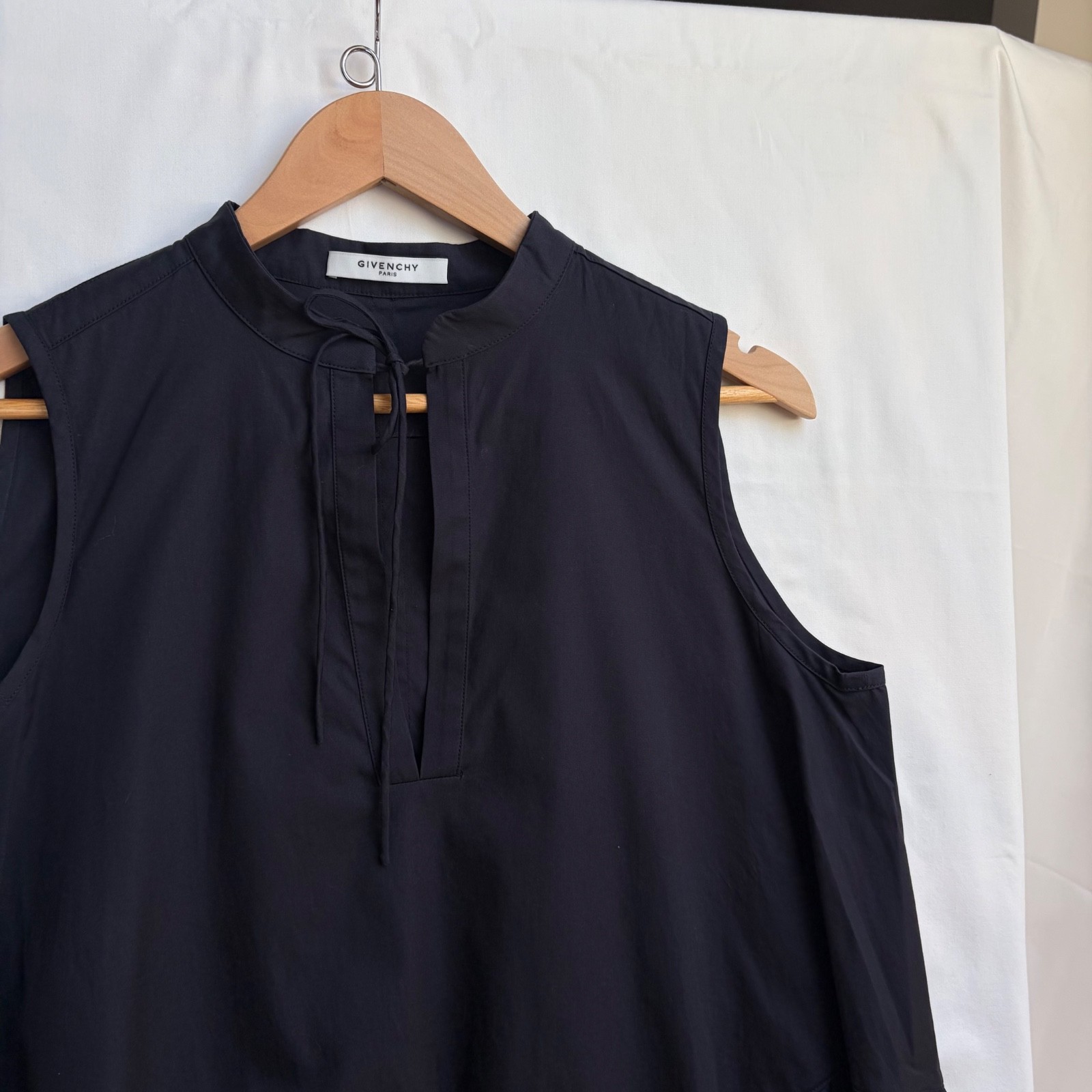 Givenchy Paneled Navy Long Tie Blouse (40) (riccardo tisci)