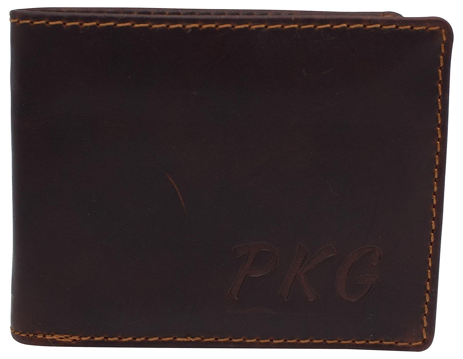 CAZORO Personalized Wallets Name Initials Men’s Vintage Leather RFID Blocking…