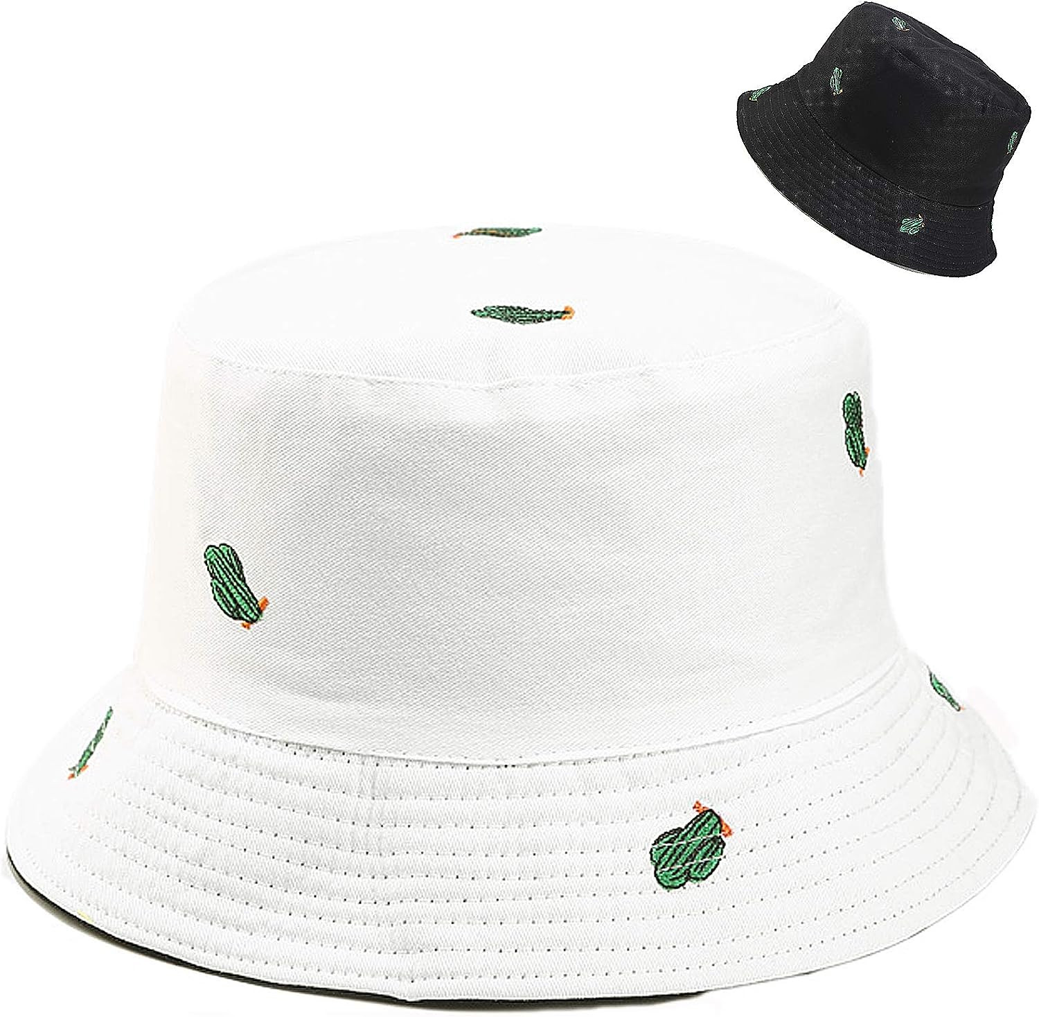 Unisex Bucket Hat Beach Sun Hat Aesthetic Fishing Hat for Men Women Teens, Rever