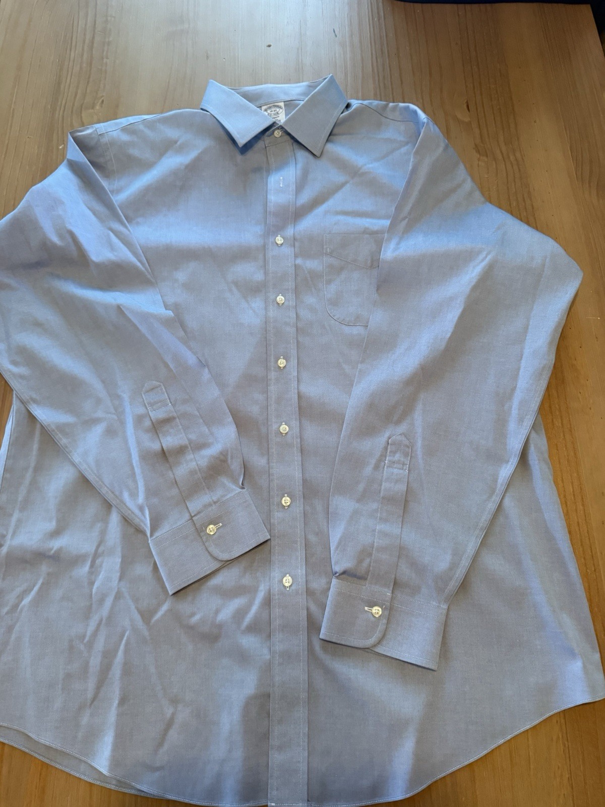 Brooks Brothers Solid Blue Dress Shirt 19-38