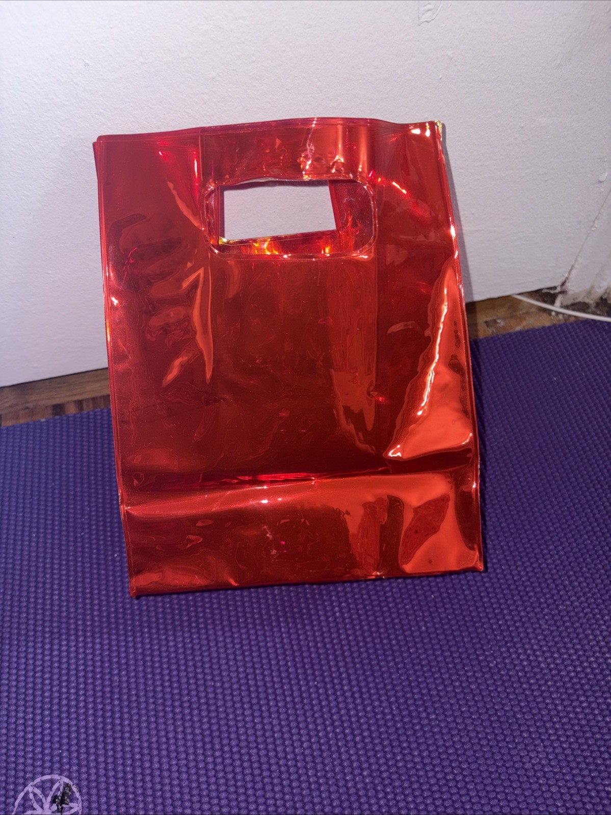 Clear Red Bath & Body Works Gift Bag 9 inches H x 7.5 Inches L x 4.5 Inches W