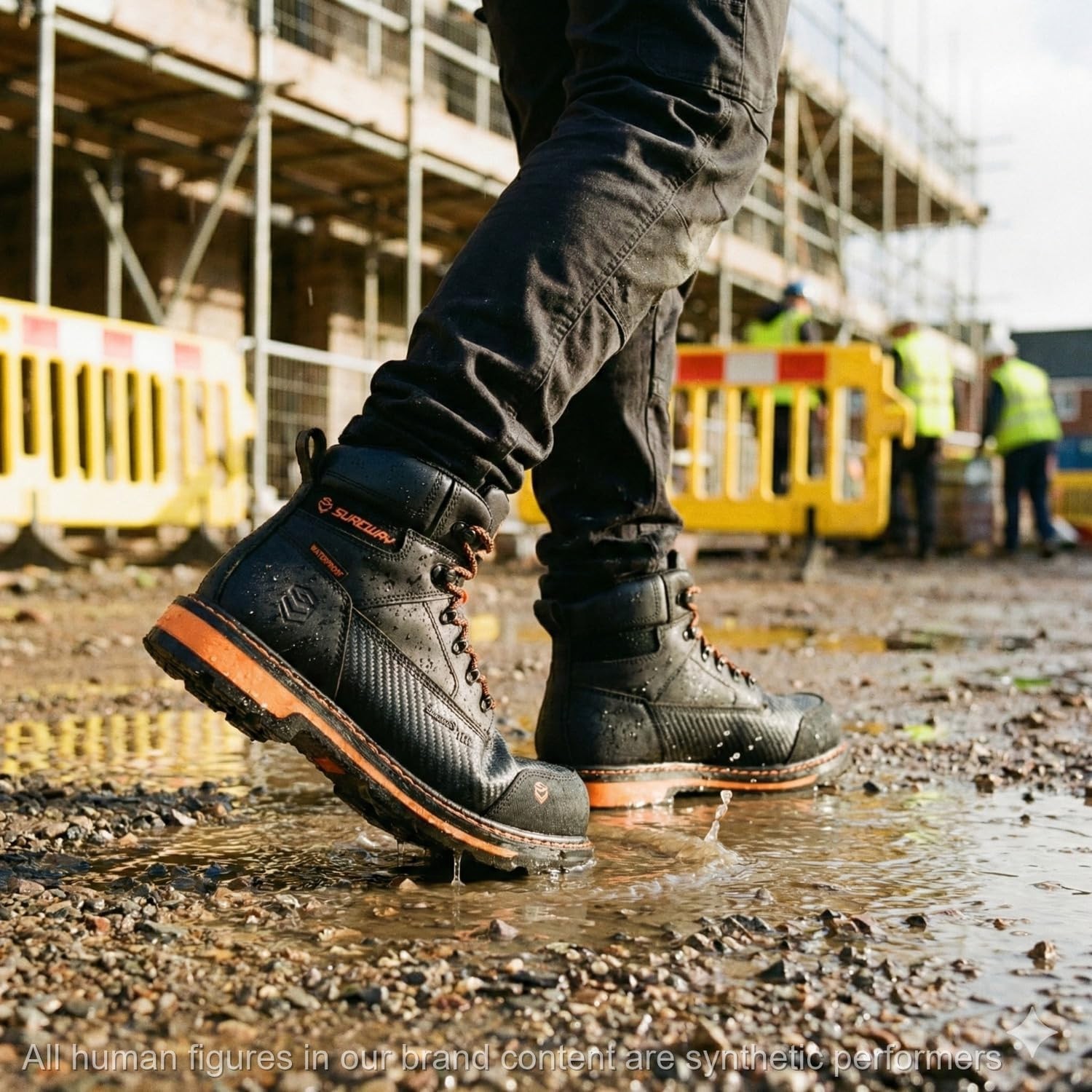 SUREWAY Men’s 6″ Waterproof Soft/Composite Toe Work Boots – Crazy Horse Leath…