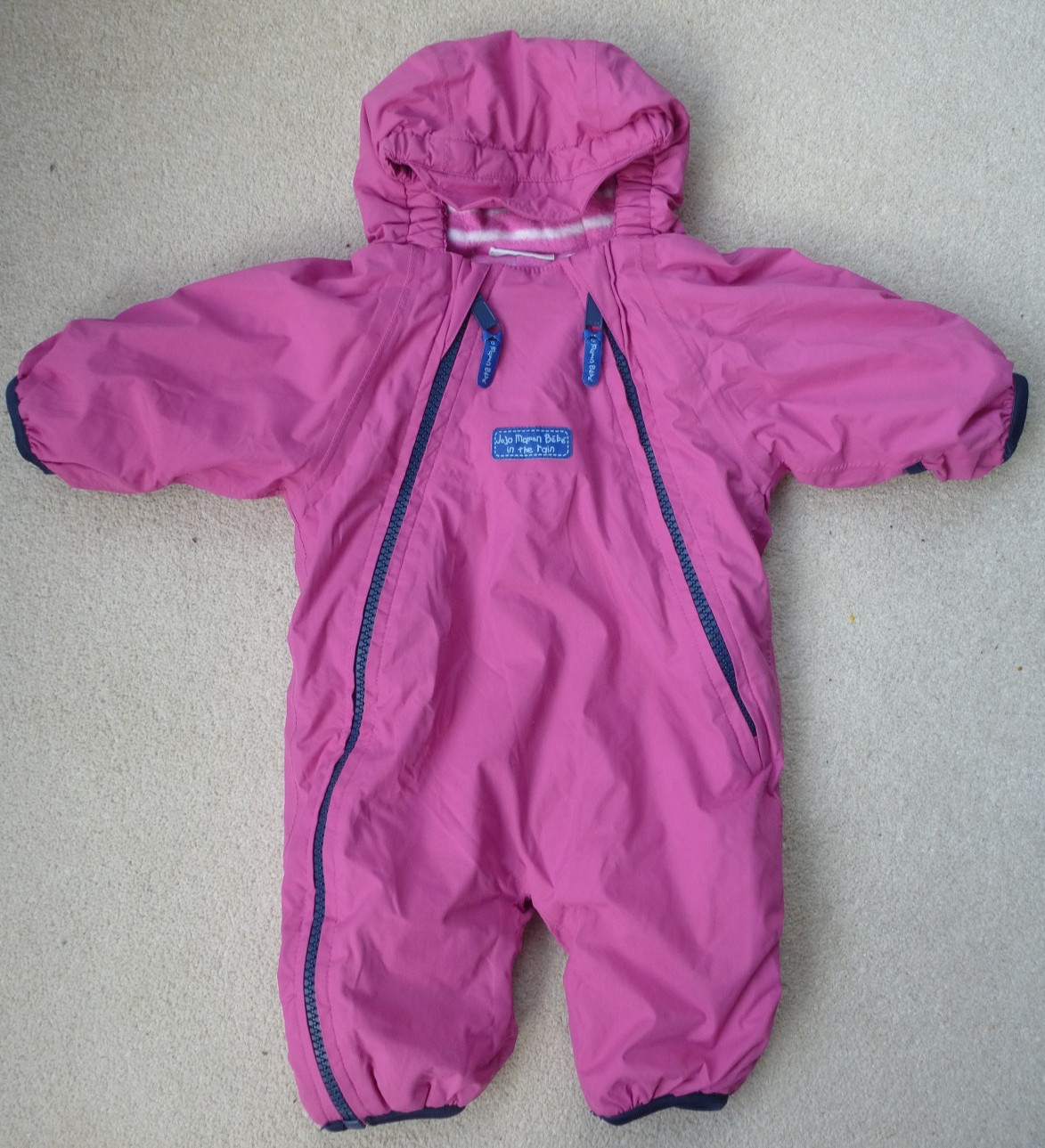 JOJO MAMAN BEBE Snowsuit Pramsuit 3-6M Waterproof Fleece Lined Splish Splash AIO