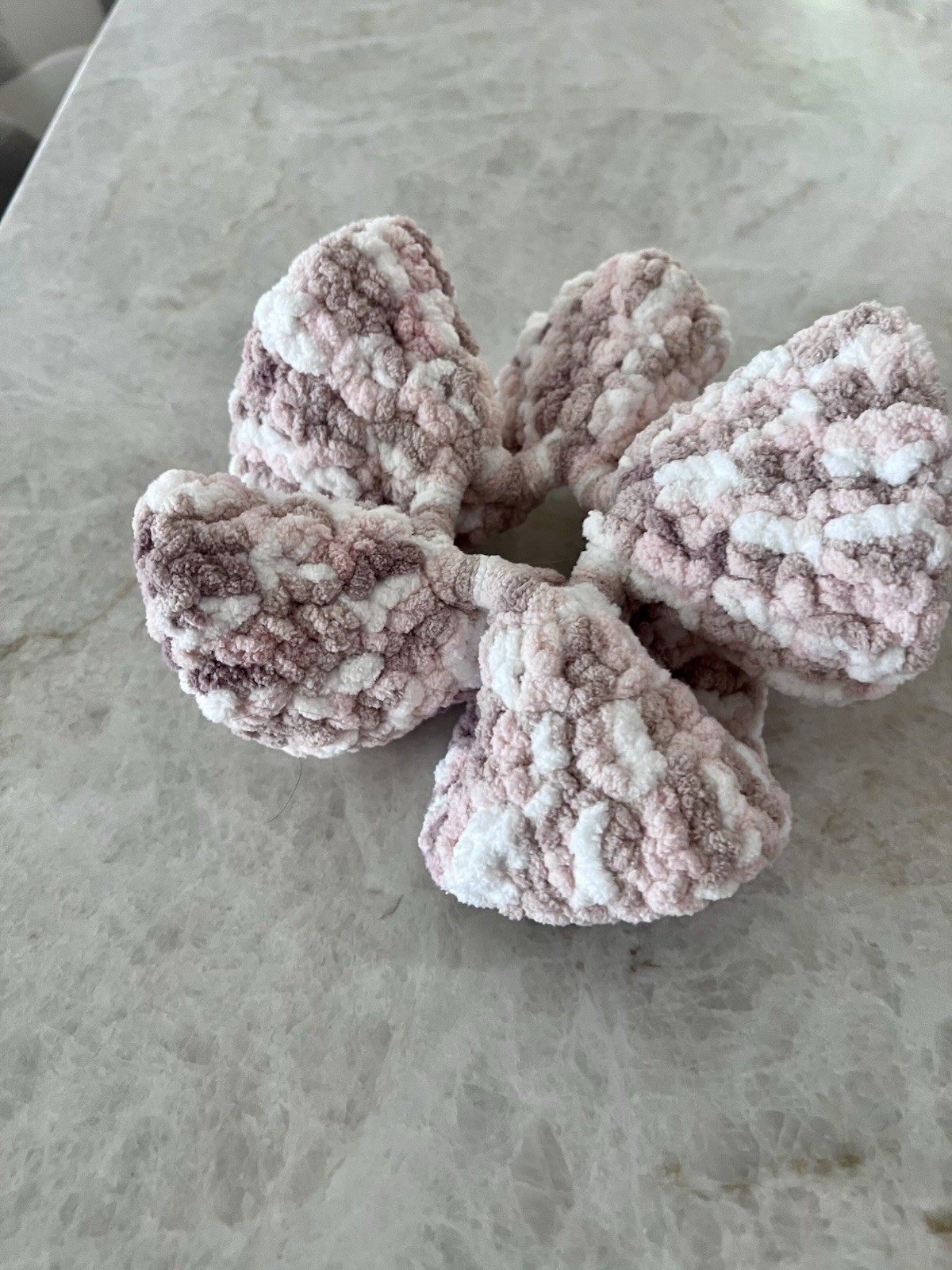 Support 11 yr old small business Crochet Bunchie (Big Scrunchie) handmade marble