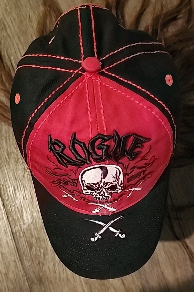 Rogue Skull East India Trading Co. Hat Baseball Cap Y2k Style Grunge Black/Red