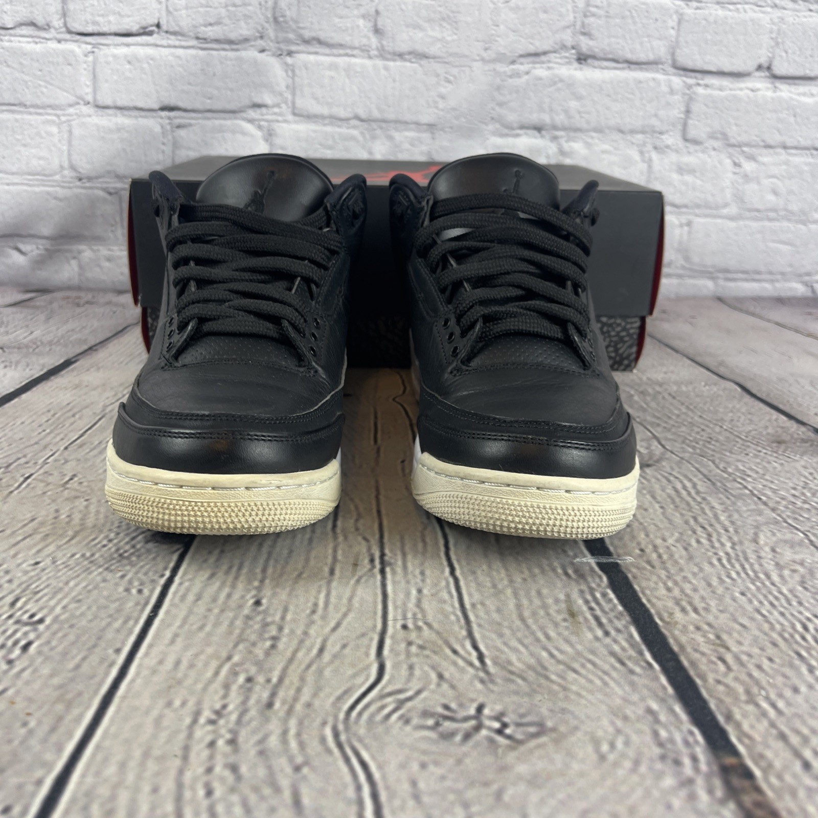 Jordan 3 Cyber Monday WITH BOX – Leather Black & White AJ3 Retro 2016 Size 8