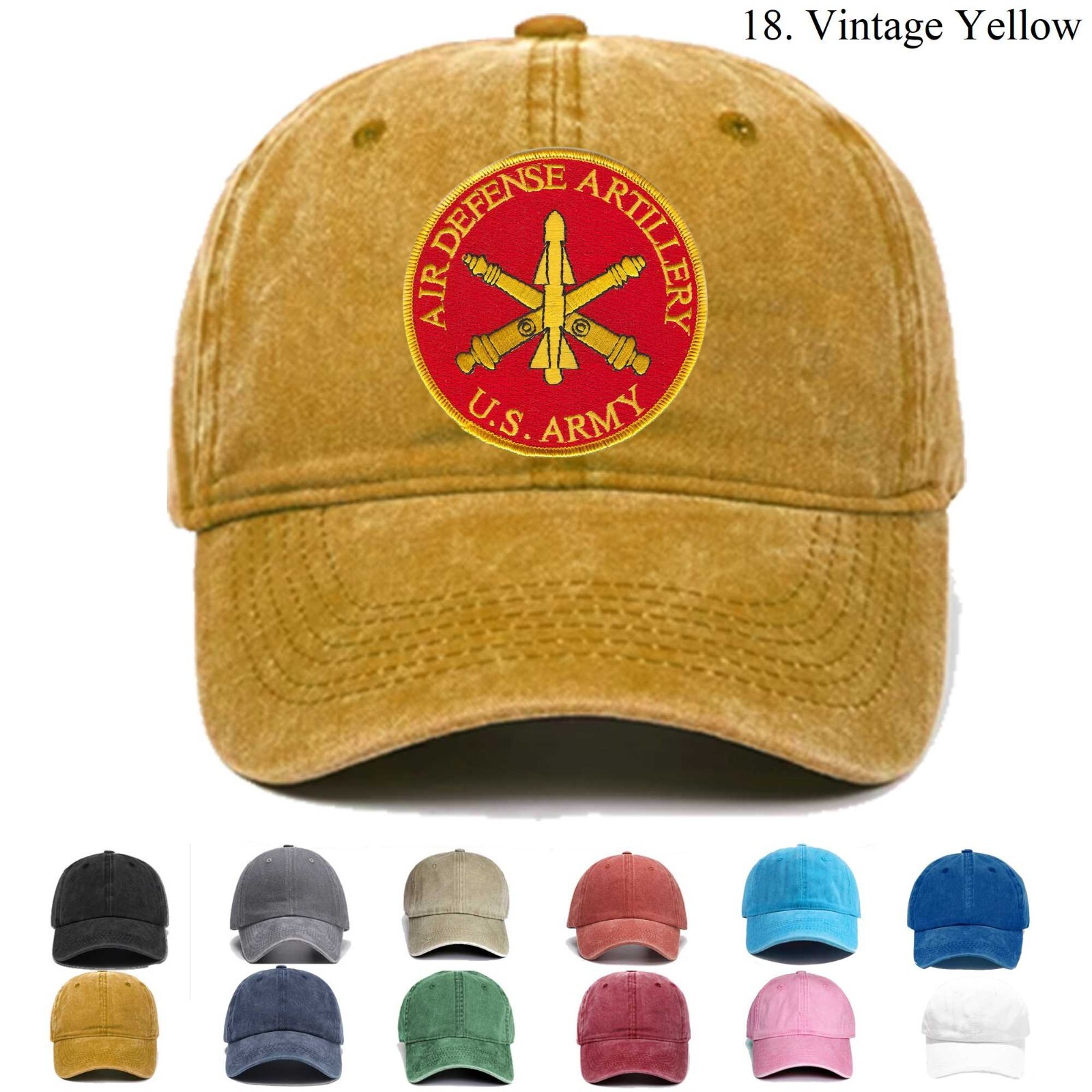 Embroidered Hat Air Defense Artillery, Veteran Cap, Trucker Hat, Baseball Cap