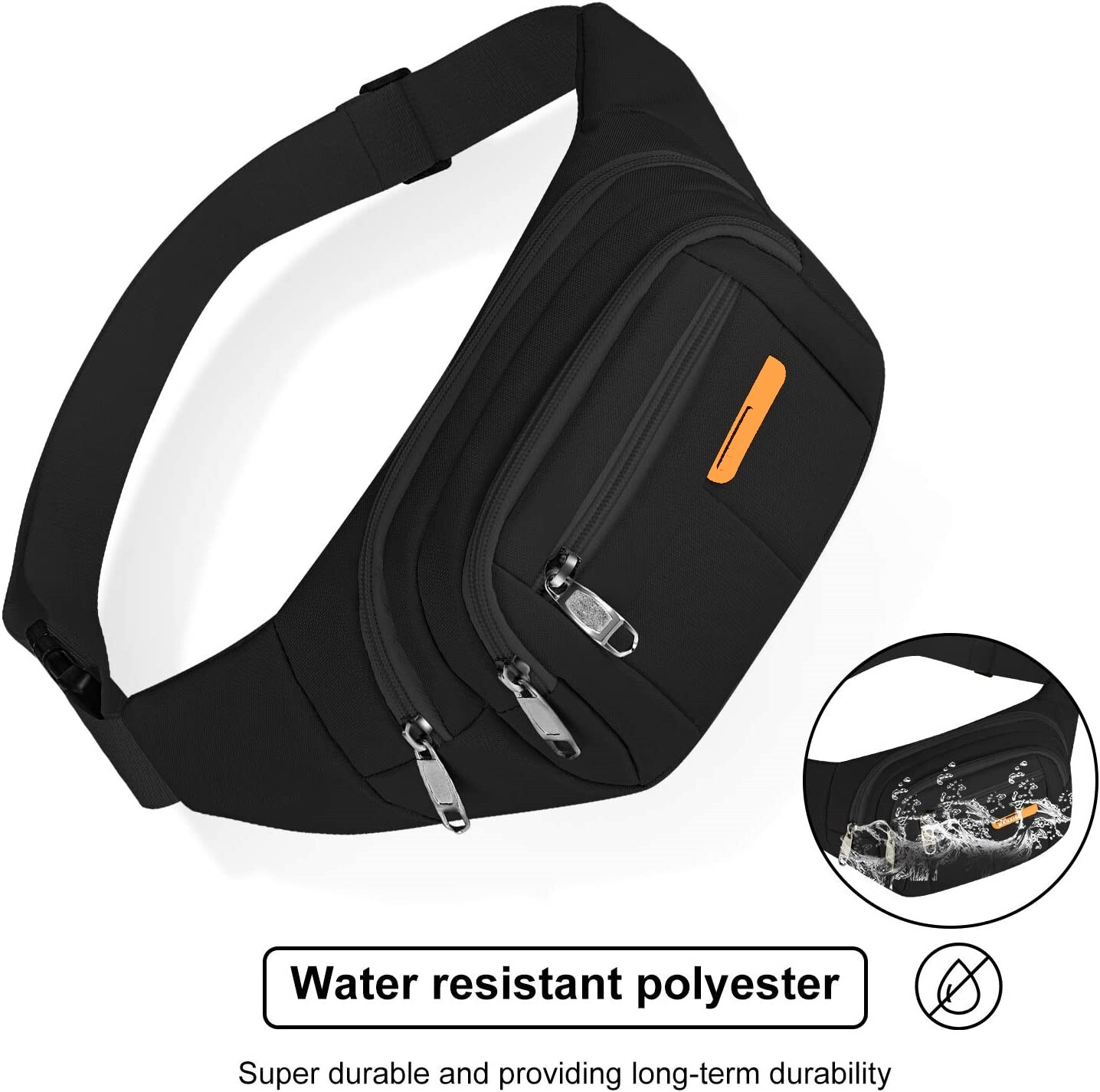 Waist Bag Fanny Pack for Men Women Hip Belt Bum Pouch Sport Travel Purse Unisex