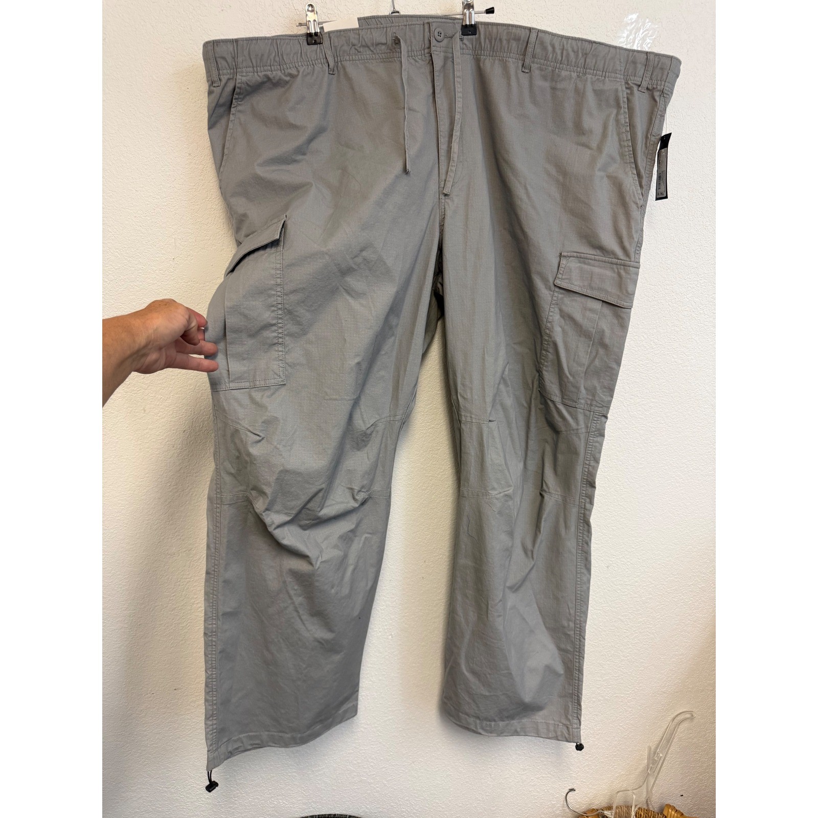 5XL Tall Gray Cargo Jogger Pants Cotton Blend Ripstop NWT