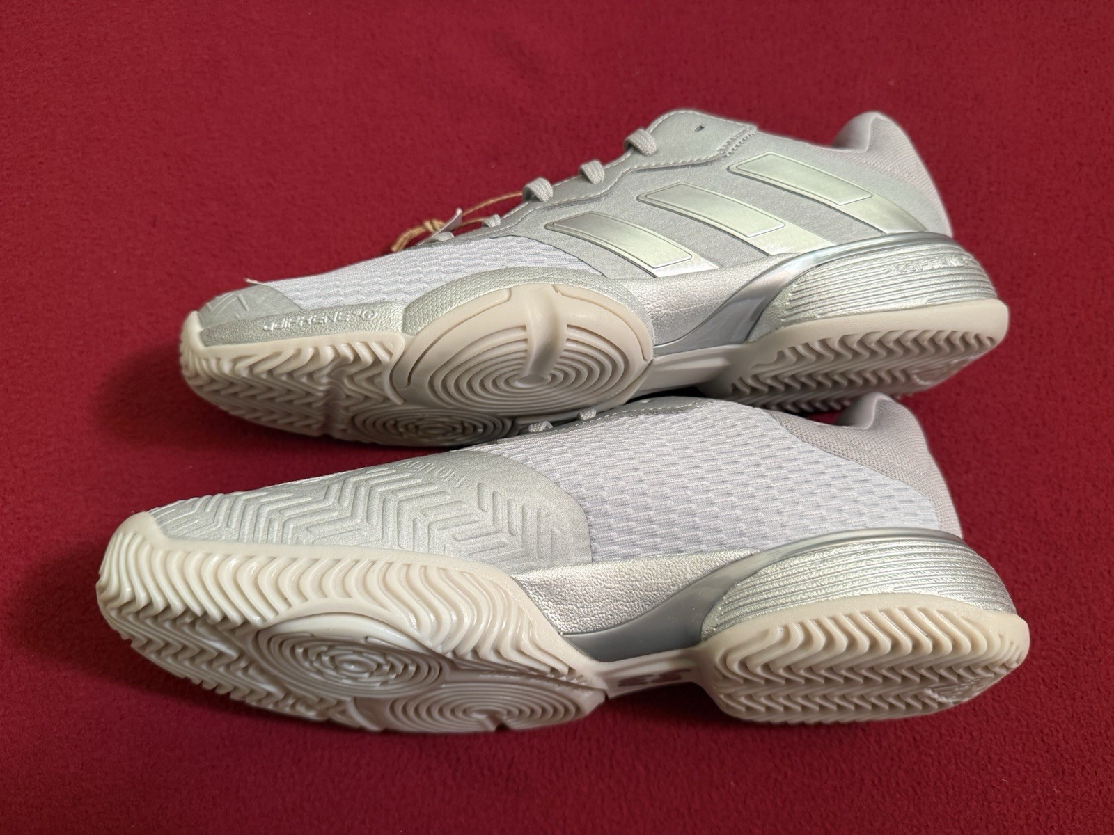 Adidas Barricade Tennis Shoes Silver Metallic Grey JH5128 Youth Size 5.5 NEW
