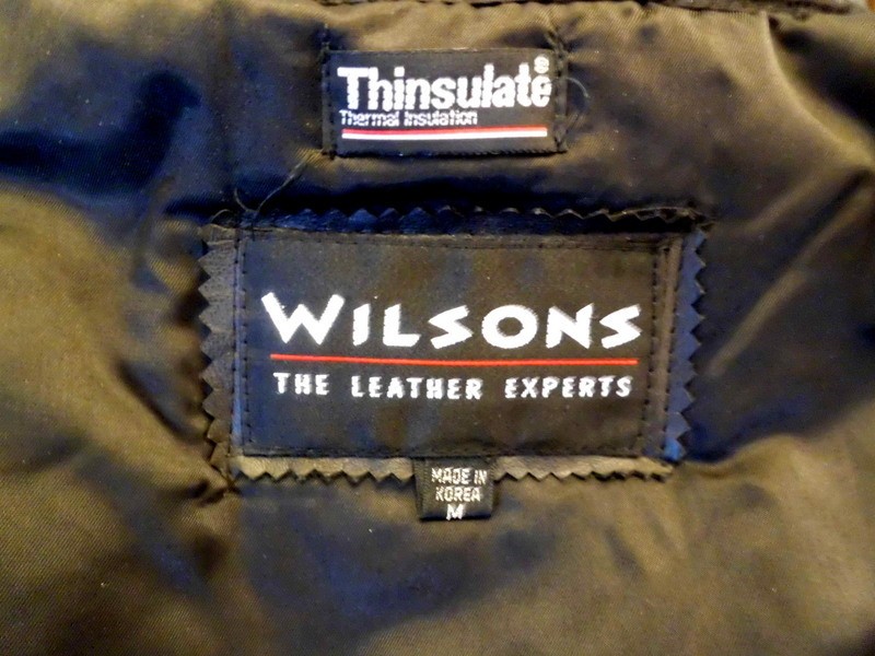 Wilson’s Leather Jacket Mens M Black Thinsulate Lined Zip Pristine Used/Nev Worn