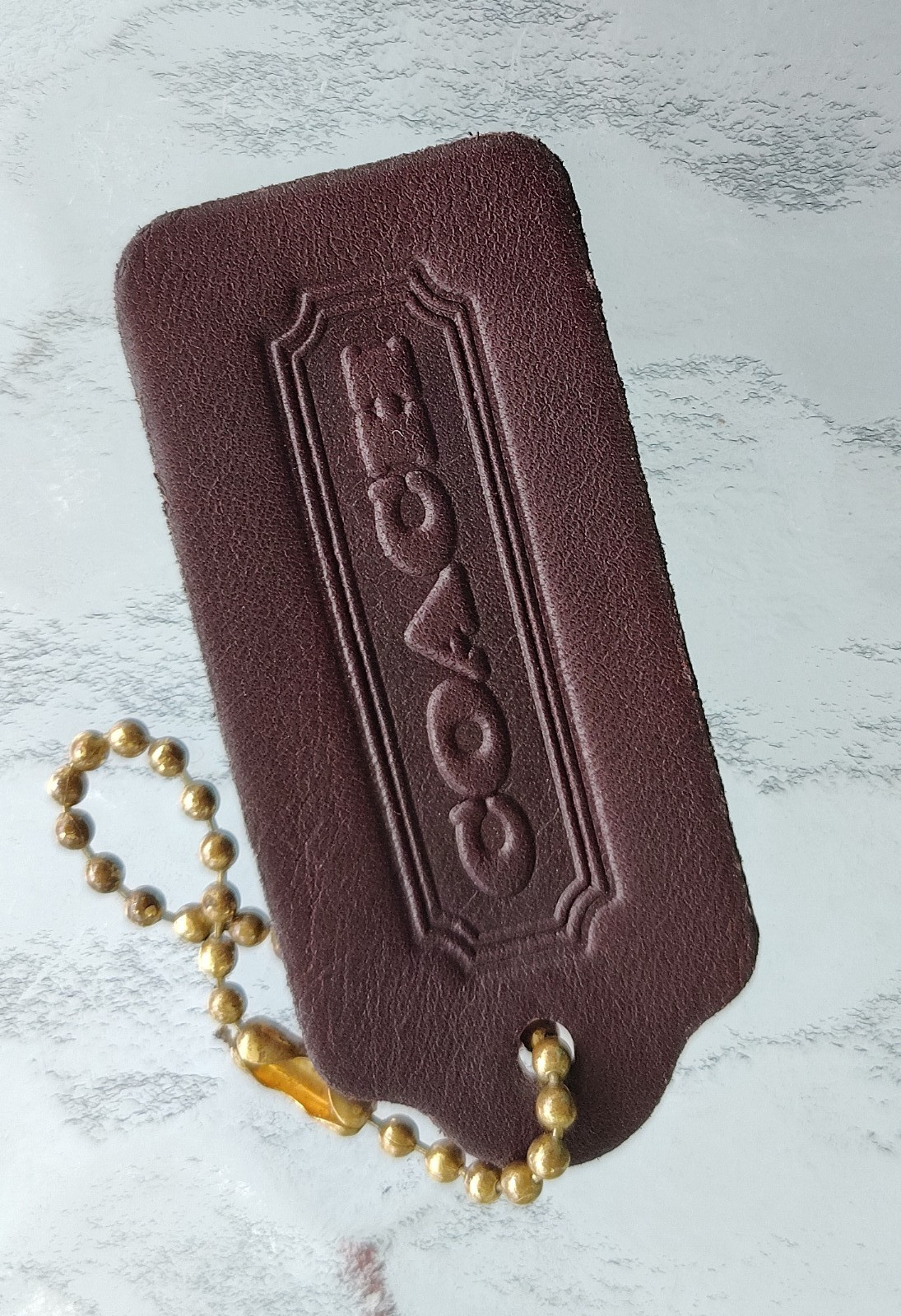 COACH Vintage 2.25″ x 1″ Hang Tag Brown Leather.