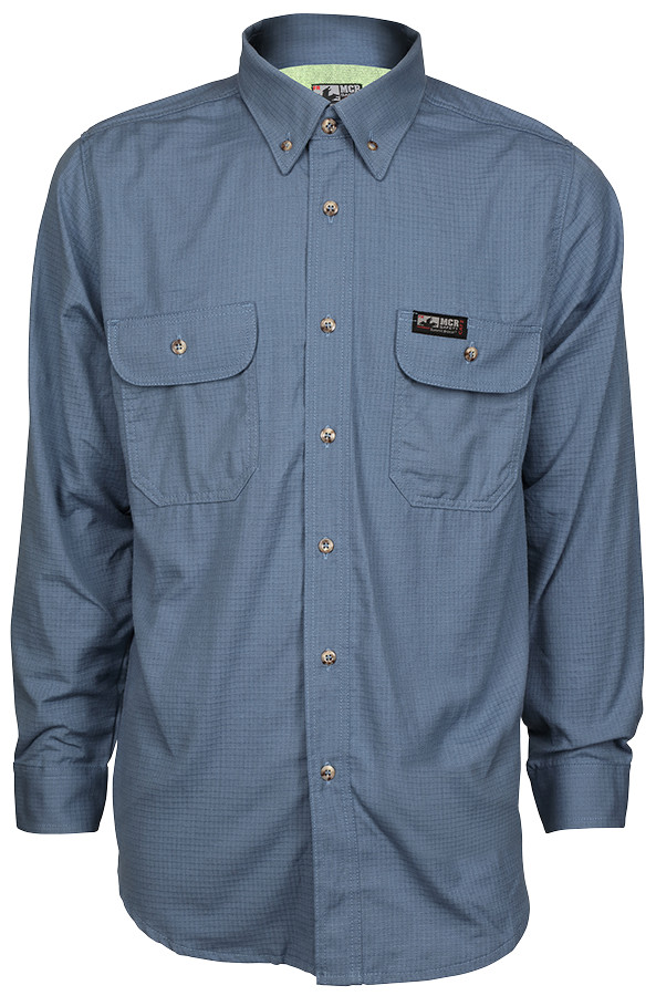 SBS1006 – MCR Safety – Summit Breeze® Flame Resistant (FR) Shirt – XL Blue