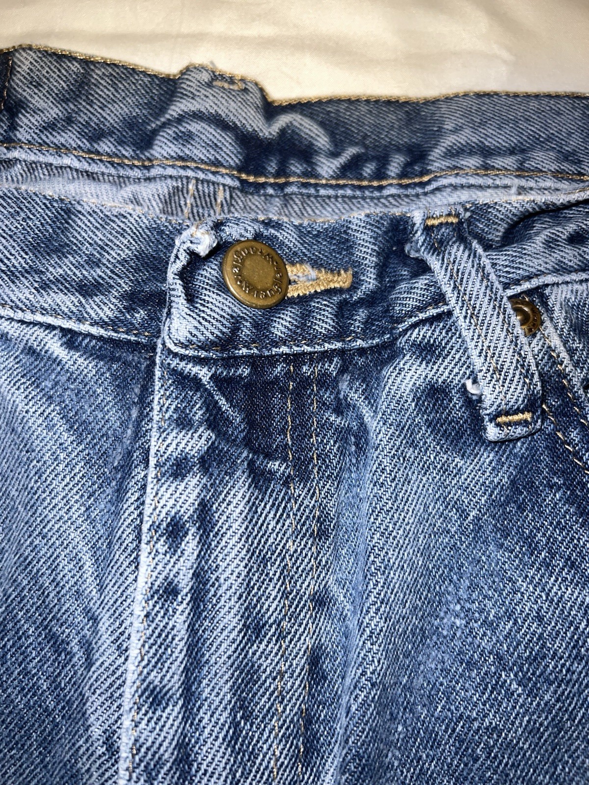 Vintage Wrangler USA Made Jeans Mens 33×32 Straight Leg Western Cowboy Denim Y2K