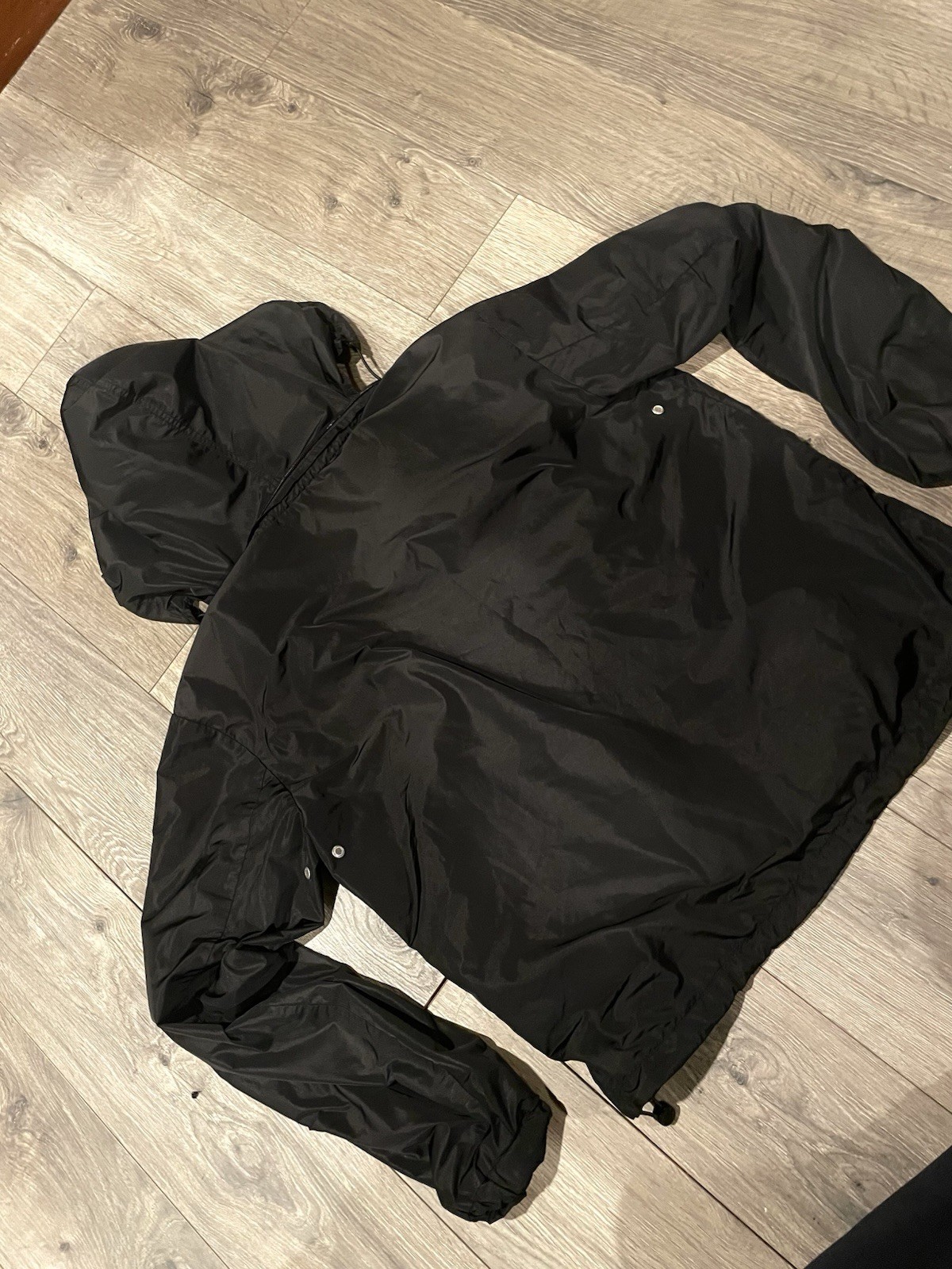 Armani Jeans Men’s Black Hooded Full Zip Puffer Jacket Size M Short