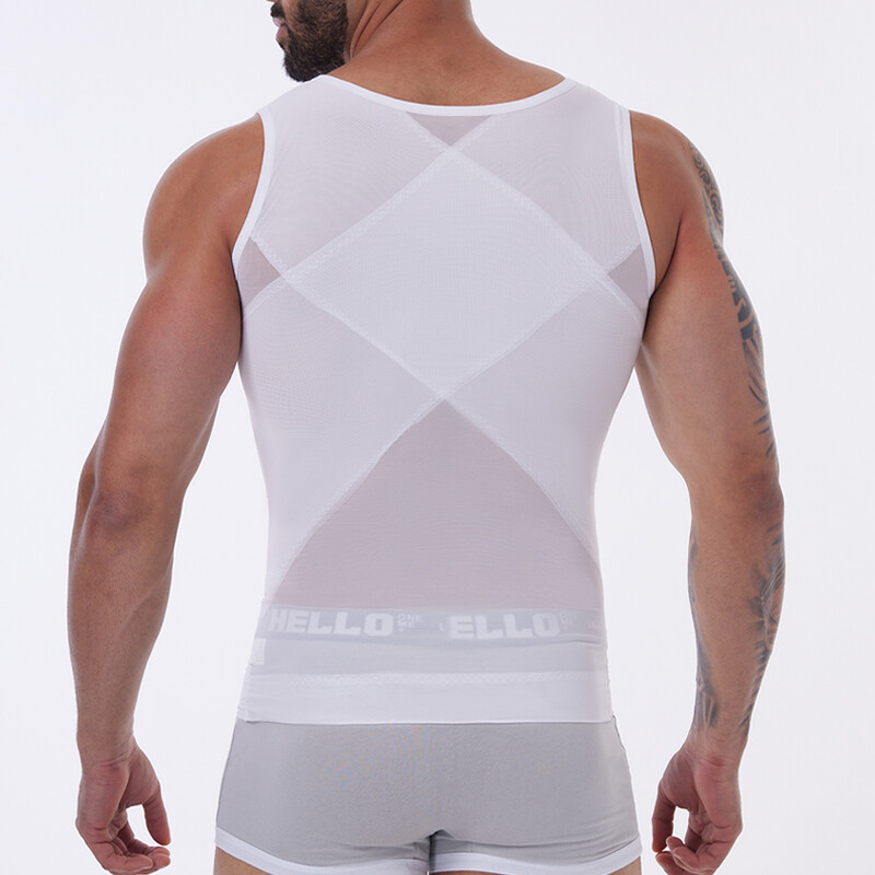 Men Slimming Body Shaper Tank Top Abdomen Gynomastica Compression Vest Gym Shirt