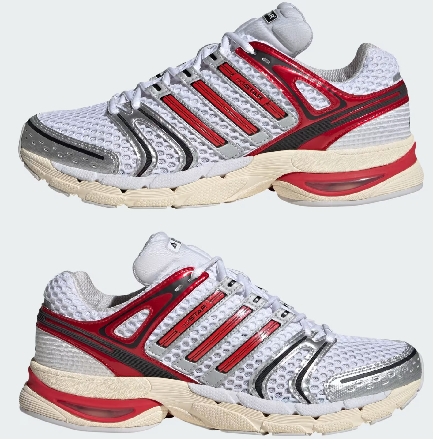 ADIDAS Adistar Control 5 White Better Scarlet Grey Unisex Mens Size Shoes KI8600