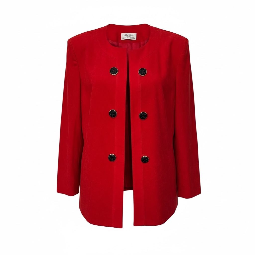 VINTAGE LILLI ANN COLLECTION LIPSTICK RED SUEDE JACKET COAT SZ M/L