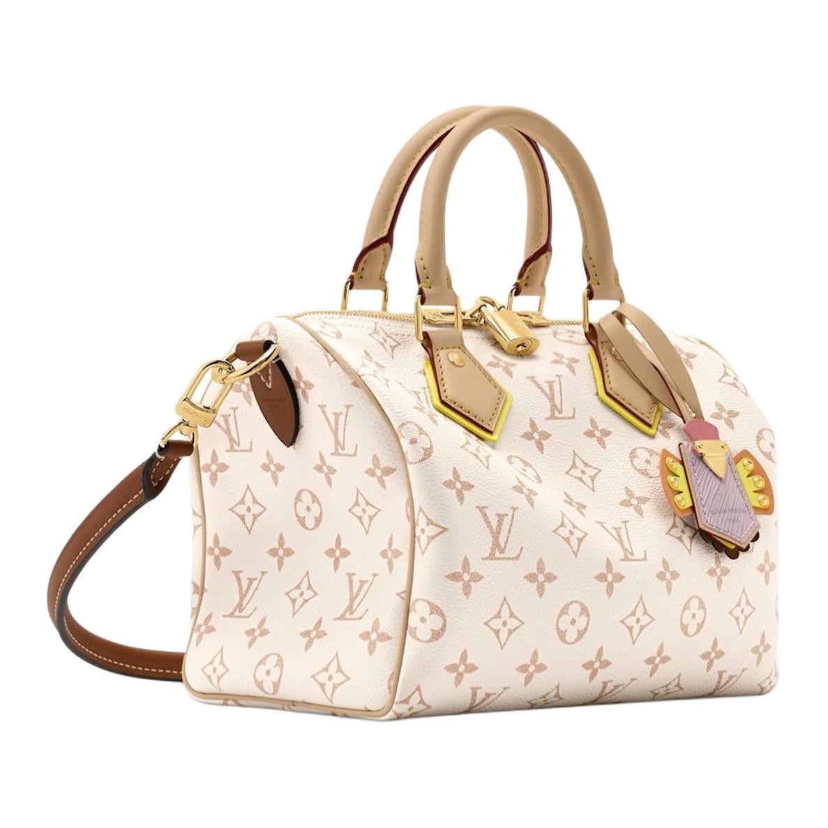LOUIS VUITTON Speedy Bandouliere 25 Monogram Dune 10.2 x 5.9 x 7.5 in
