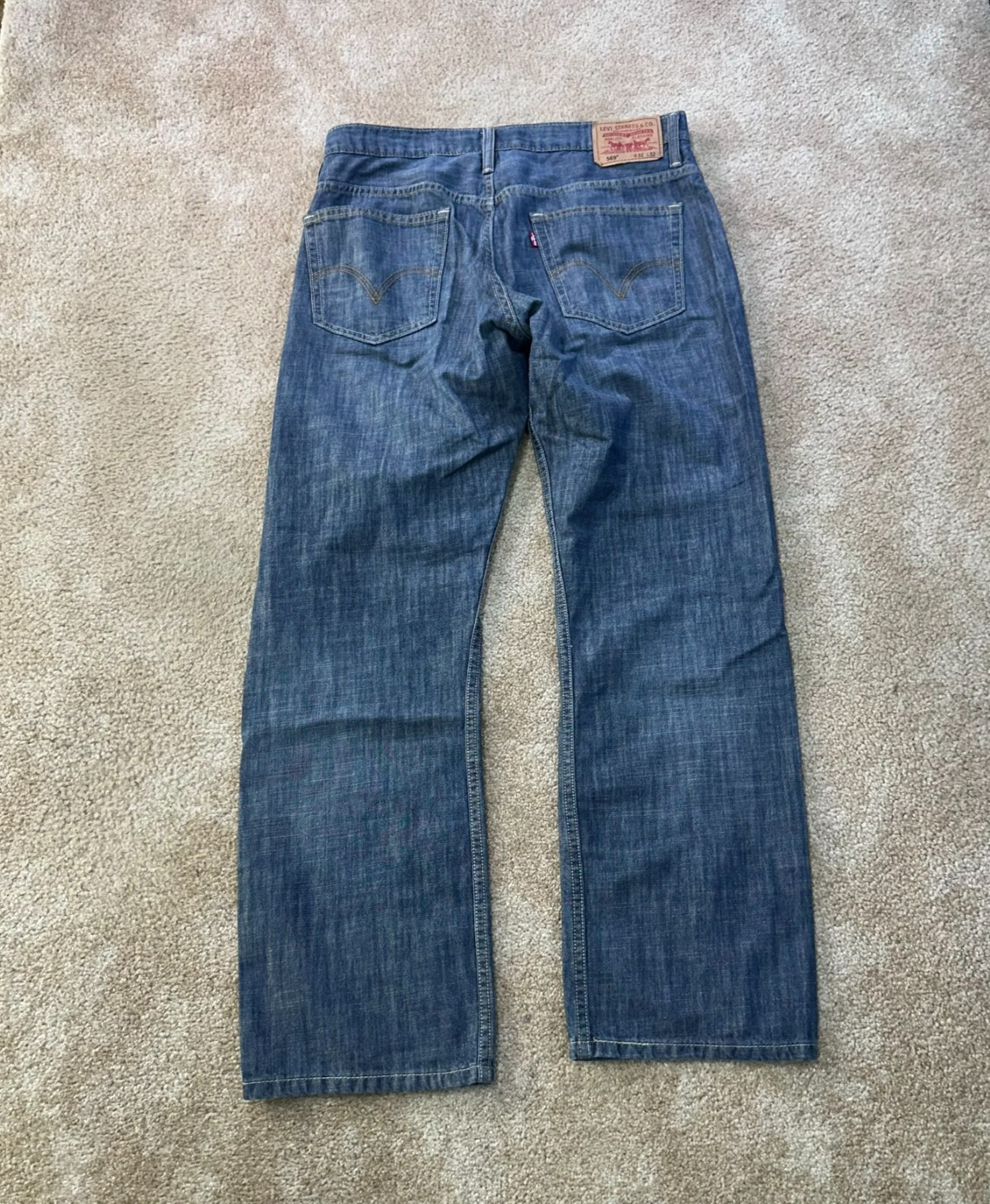 Levi’s 569 Loose Straight Jean’s Men’s 32×32 Pants Blue Denim Baggy