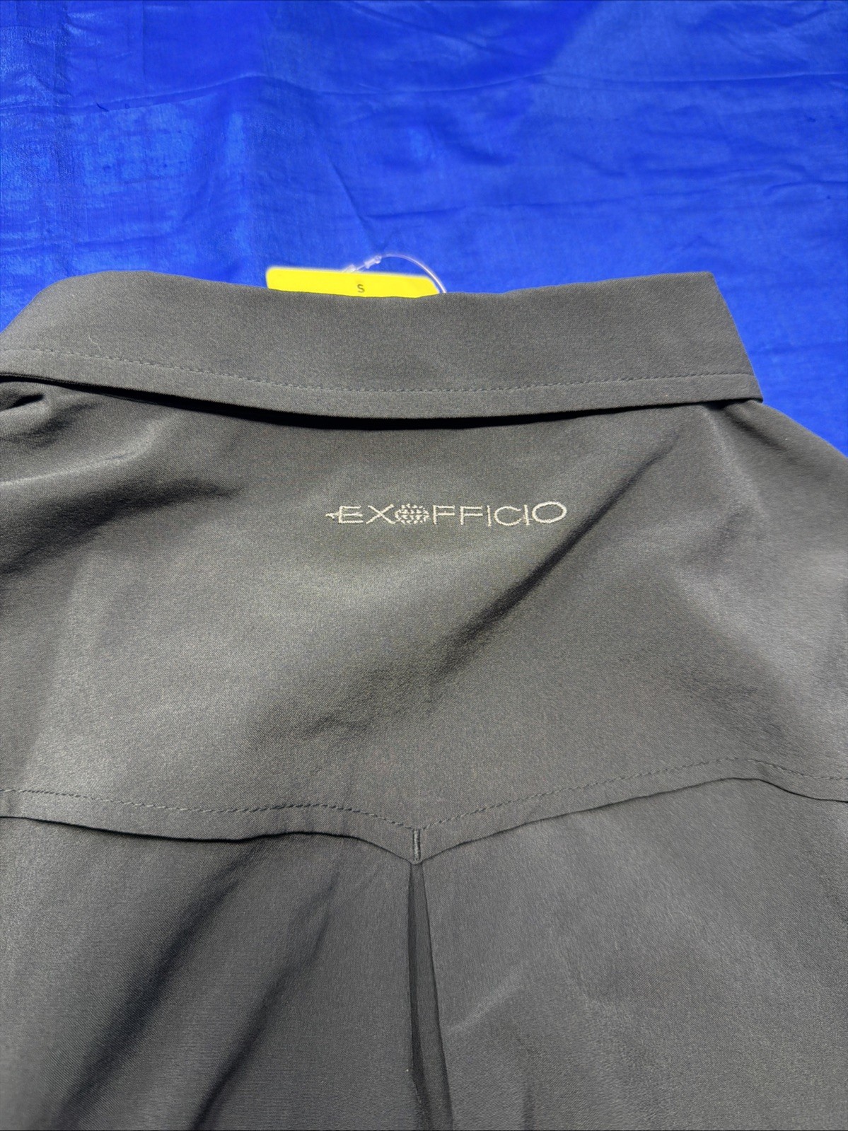 Ex Officio Kismet Long Sleeve Shirt Women’s Size Small Capri Black Collared NWT