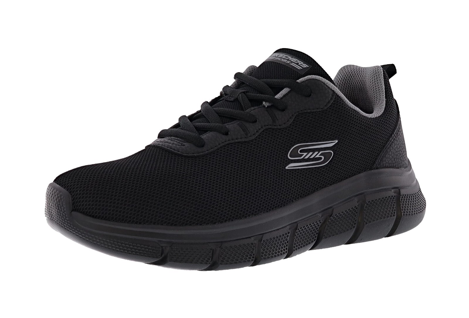 SKECHERS MEN’S BOBS B FLEX- ICY EDGE 118109W/BBK WIDE WIDTH WALKING SHOES