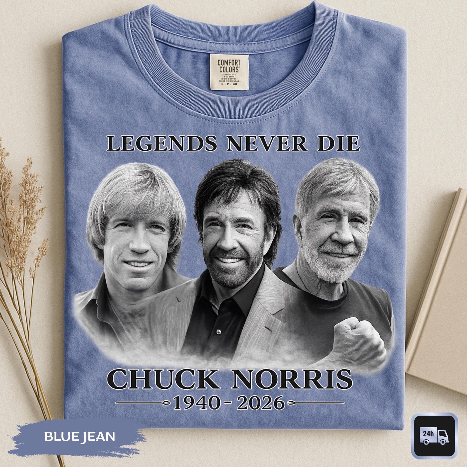 Chuck Norris Legends Never Die Shirt, 1940-2026 RIP Legend Shirt, Gift For Her