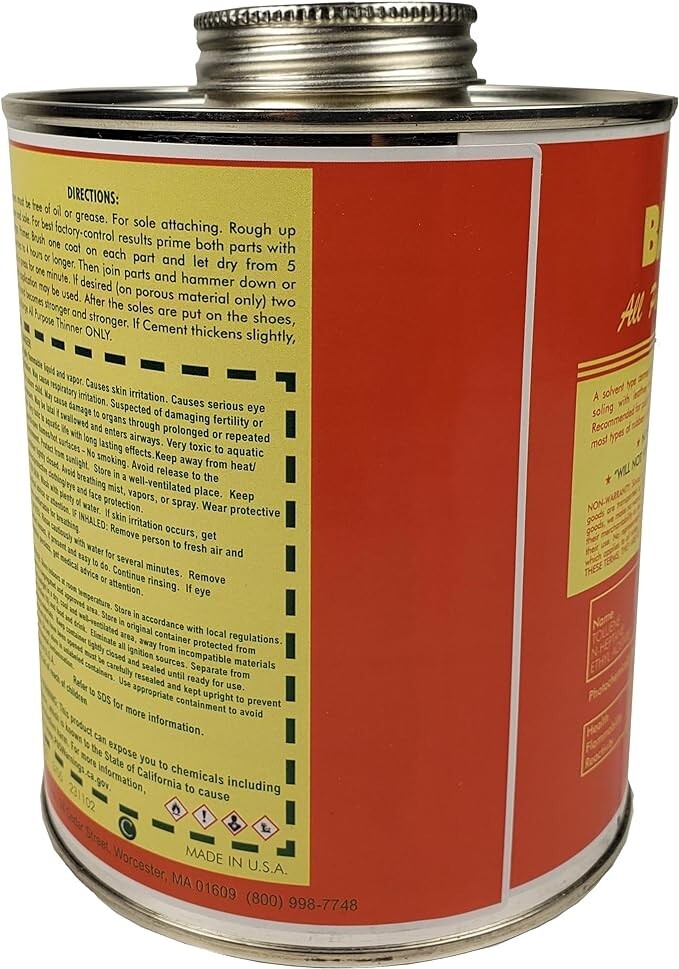 Barge Waterproof Original All Purpose Cement Neutral Shoe Glue – 32 fl oz