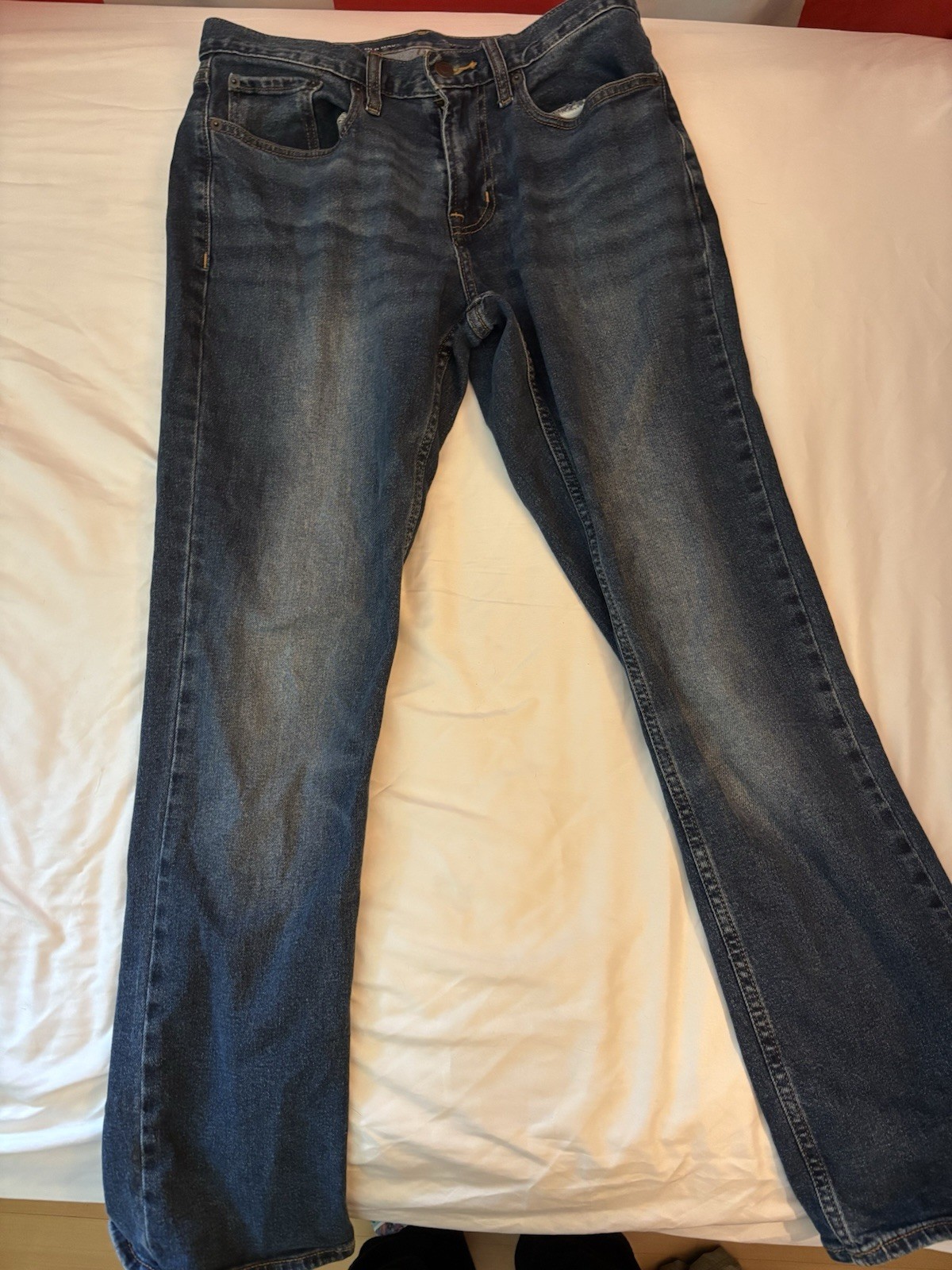 Old Navy Built-In Flex Stretch Straight Fit Blue Medium Wash Denim Jeans 29×30