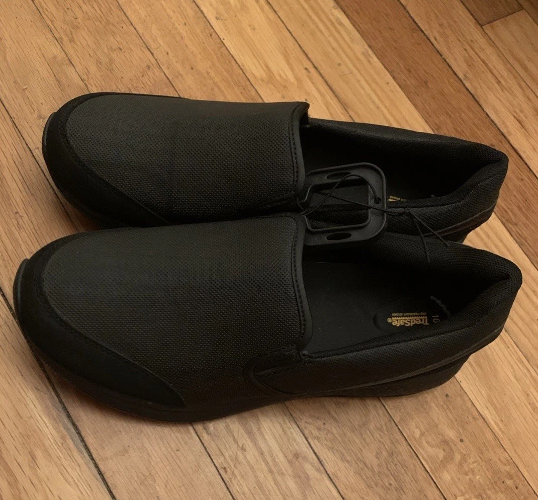 TREDSAFE – Black Sara II Slip-On & Slip Resistant Shoes – NEW! w Tags Size 10
